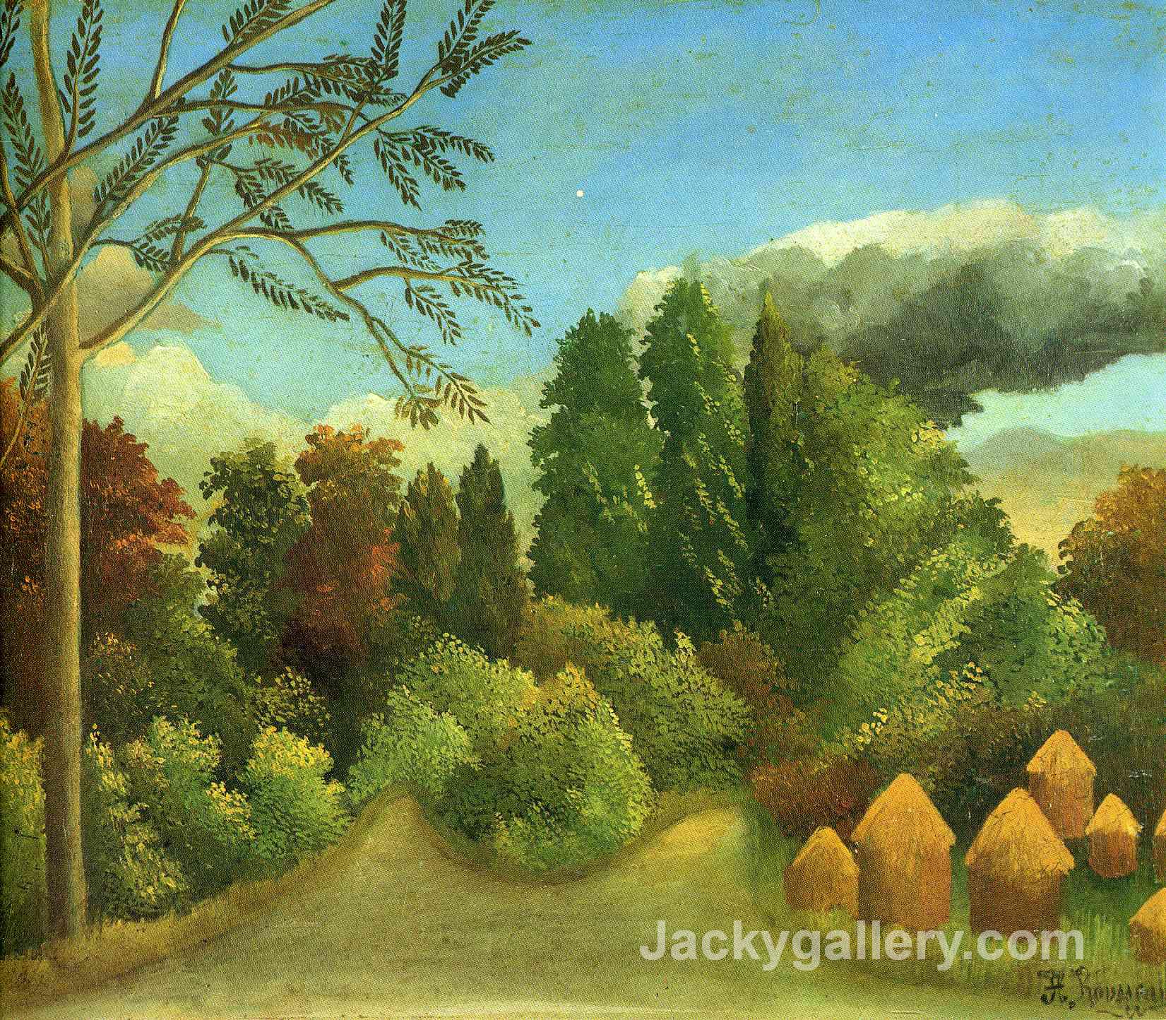 View of the Banks of the Oise by Henri Rousseau paintings reproduction